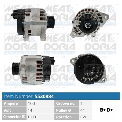 Alternator/Dynamo Meat Doria 5530884