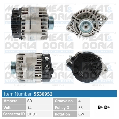 Alternator/Dynamo Meat Doria 5530952