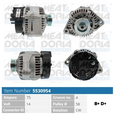 Alternator/Dynamo Meat Doria 5530954