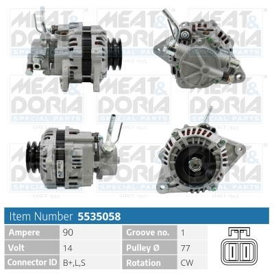 Alternator/Dynamo Meat Doria 5535058