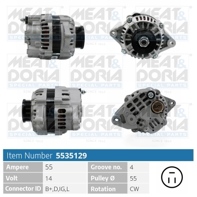 Alternator/Dynamo Meat Doria 5535129