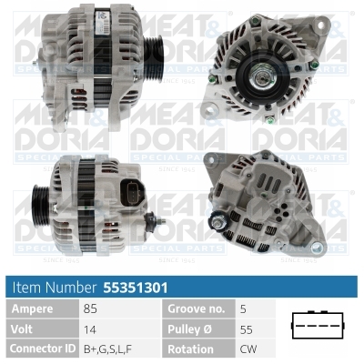 Alternator/Dynamo Meat Doria 55351301