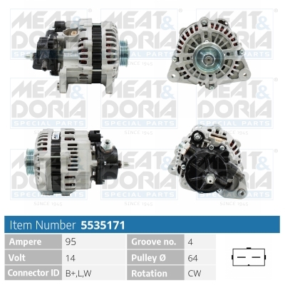 Alternator/Dynamo Meat Doria 5535171