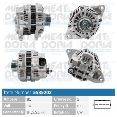 Alternator/Dynamo Meat Doria 5535202