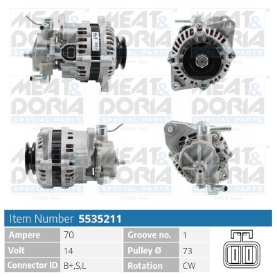 Alternator/Dynamo Meat Doria 5535211