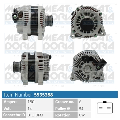 Alternator/Dynamo Meat Doria 5535388