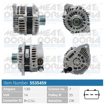 Alternator/Dynamo Meat Doria 5535459