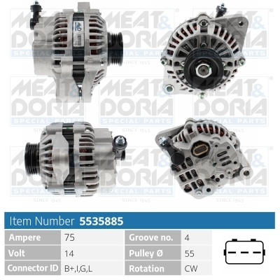 Alternator/Dynamo Meat Doria 5535885