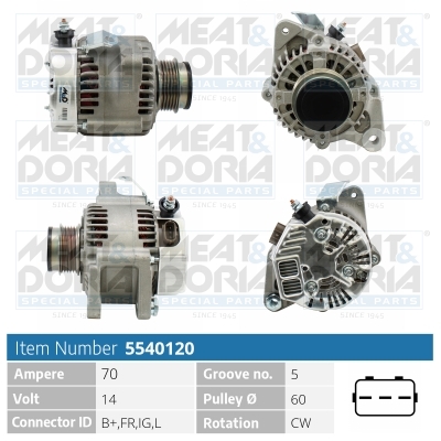 Alternator/Dynamo Meat Doria 5540120