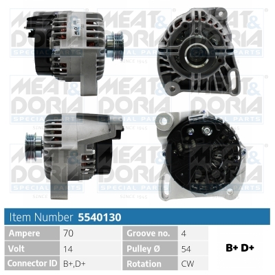 Alternator/Dynamo Meat Doria 5540130