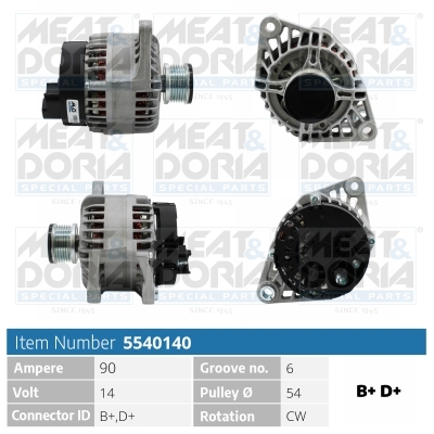 Alternator/Dynamo Meat Doria 5540140