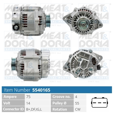 Alternator/Dynamo Meat Doria 5540165