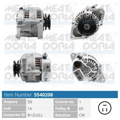 Alternator/Dynamo Meat Doria 5540208