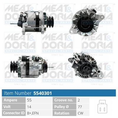 Alternator/Dynamo Meat Doria 5540301