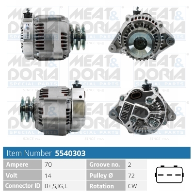 Alternator/Dynamo Meat Doria 5540303