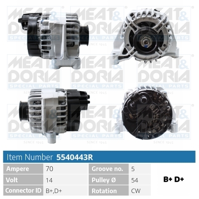 Alternator/Dynamo Meat Doria 5540443R