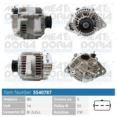 Alternator/Dynamo Meat Doria 5540787