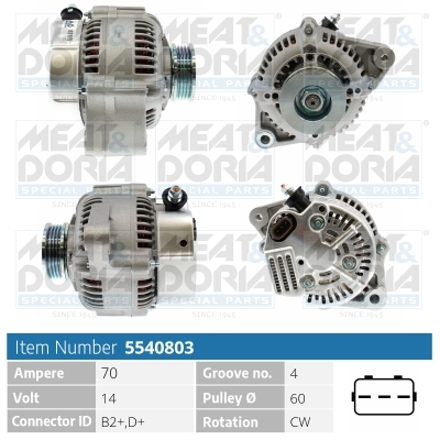 Alternator/Dynamo Meat Doria 5540803