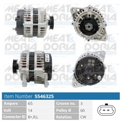 Alternator/Dynamo Meat Doria 5546325