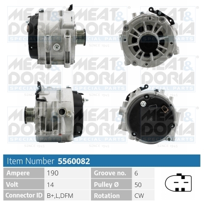 Alternator/Dynamo Meat Doria 5560082