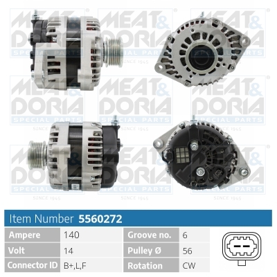 Alternator/Dynamo Meat Doria 5560272