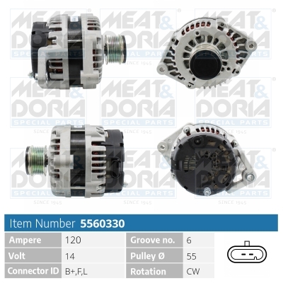 Alternator/Dynamo Meat Doria 5560330