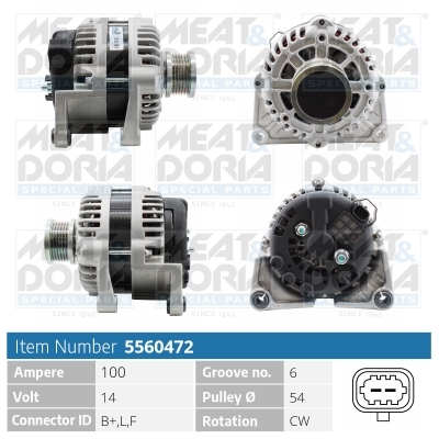 Alternator/Dynamo Meat Doria 5560472