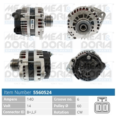 Alternator/Dynamo Meat Doria 5560524