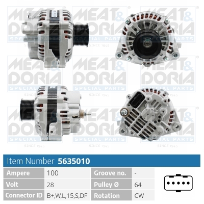 Alternator/Dynamo Meat Doria 5635010