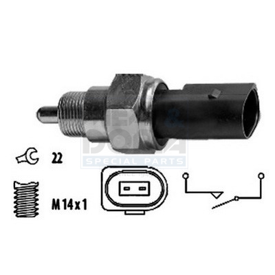 Achteruitrijlichtschakelaar Meat Doria 36044