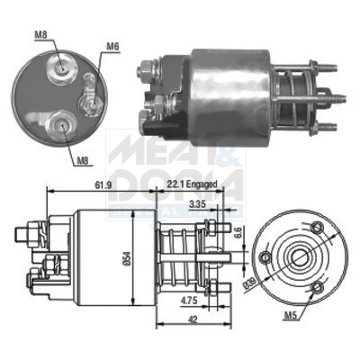 Starter magneetschakelaar Meat Doria 46110