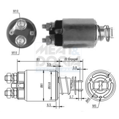 Starter magneetschakelaar Meat Doria 46185