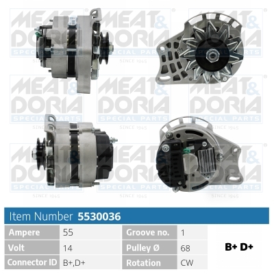 Alternator/Dynamo Meat Doria 5530036