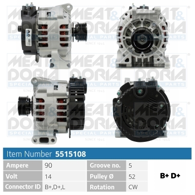 Alternator/Dynamo Meat Doria 5515108