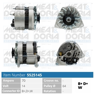 Alternator/Dynamo Meat Doria 5525145