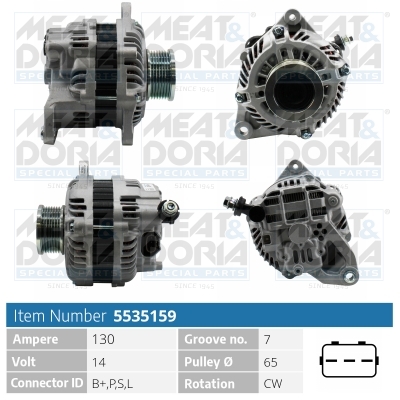 Alternator/Dynamo Meat Doria 5535159