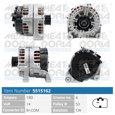 Alternator/Dynamo Meat Doria 5515162