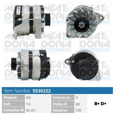 Dynamo / Alternator Meat Doria 5530222