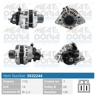 Alternator/Dynamo Meat Doria 5532244