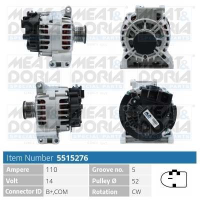 Alternator/Dynamo Meat Doria 5515276