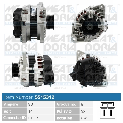Alternator/Dynamo Meat Doria 5515312