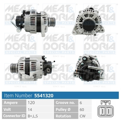 Alternator/Dynamo Meat Doria 5541320