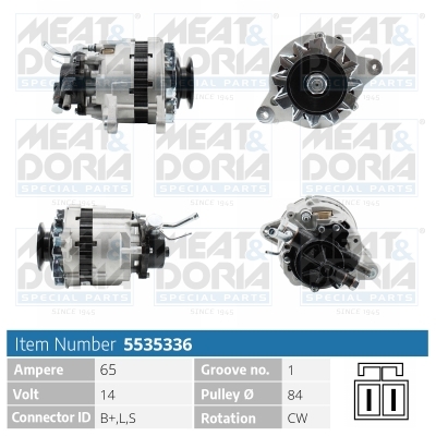Alternator/Dynamo Meat Doria 5535336