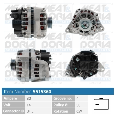 Alternator/Dynamo Meat Doria 5515360