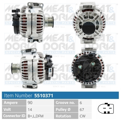 Alternator/Dynamo Meat Doria 5510371