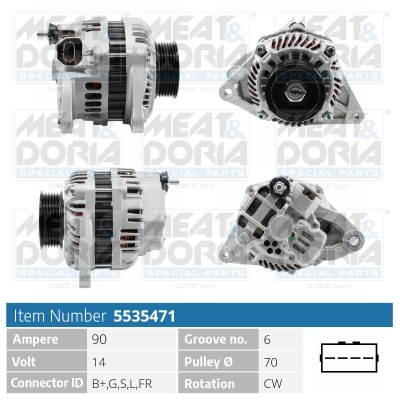 Alternator/Dynamo Meat Doria 5535471