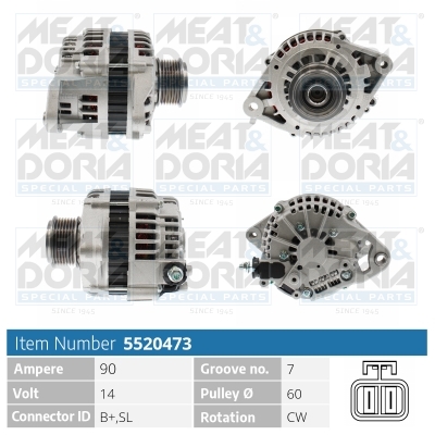 Alternator/Dynamo Meat Doria 5520473