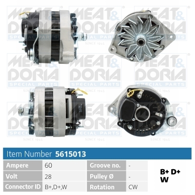 Alternator/Dynamo Meat Doria 5615013