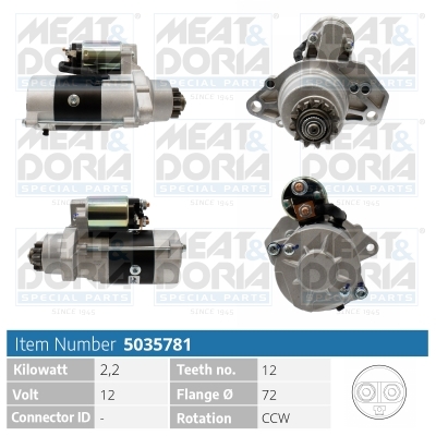 Startmotor / Starter Meat Doria 5035781