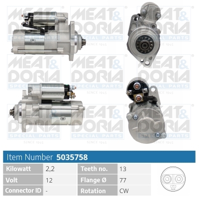 Startmotor / Starter Meat Doria 5035758